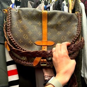 Vintage Boho Bags Fringeless Satchel, customized Louis Vuitton crossbody purse